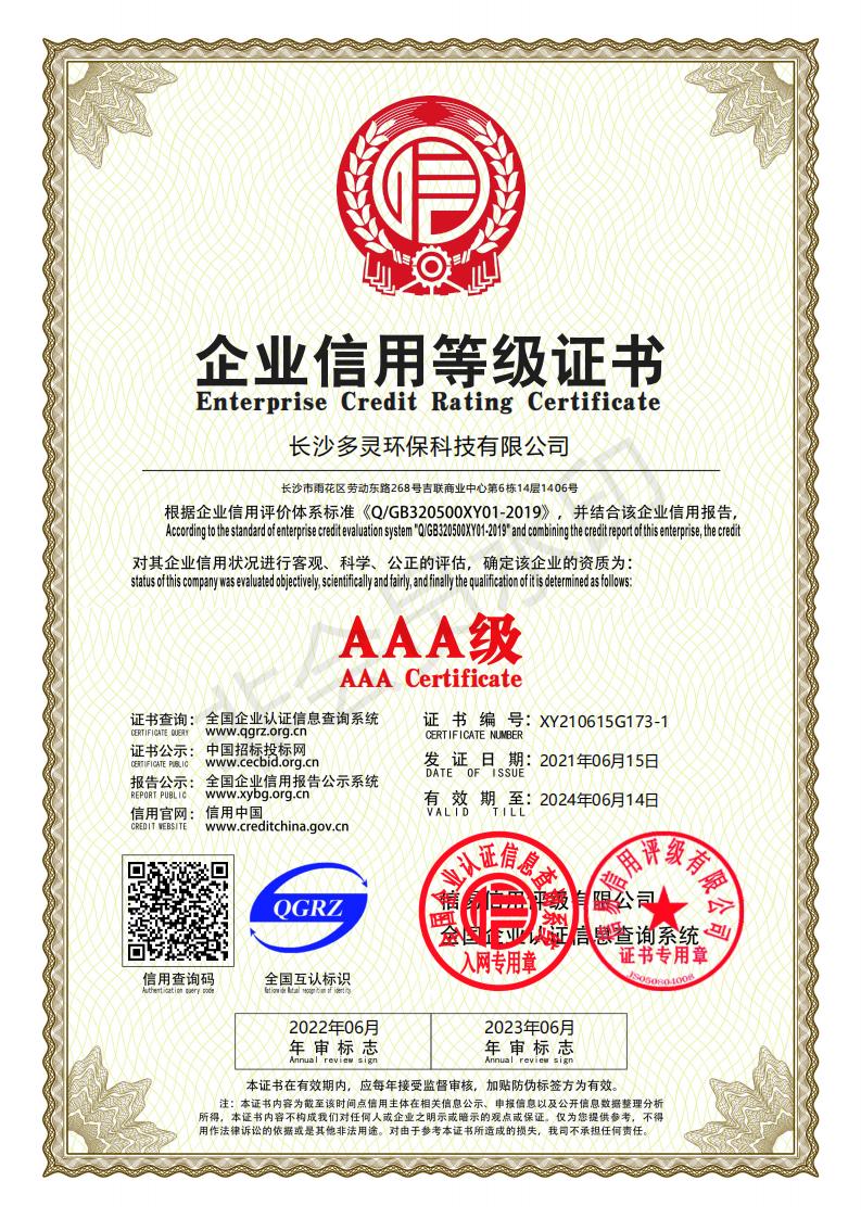 企業(yè)信用等級(jí)證書